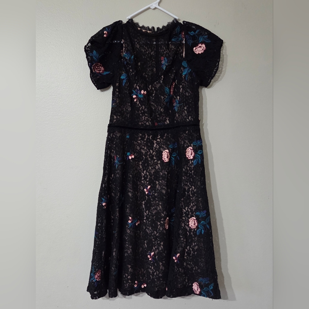 Ivanka Trump Sequin Embellished Black Off Shoulder Dress Size 10